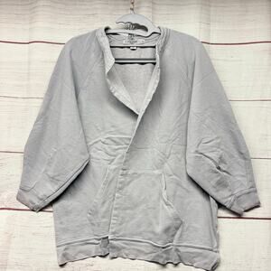Stateside Grey Surplice Wrap Front Sweatshirt Small Made in USA French Terry
